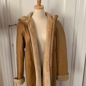 Vintage Leather and Fur Coat